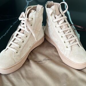 Gianvito Rossi high top suede sneakers